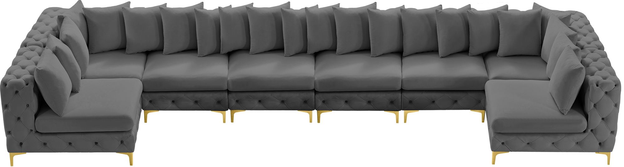 Tremblay 198" 8-Piece Velvet Modular Sectional