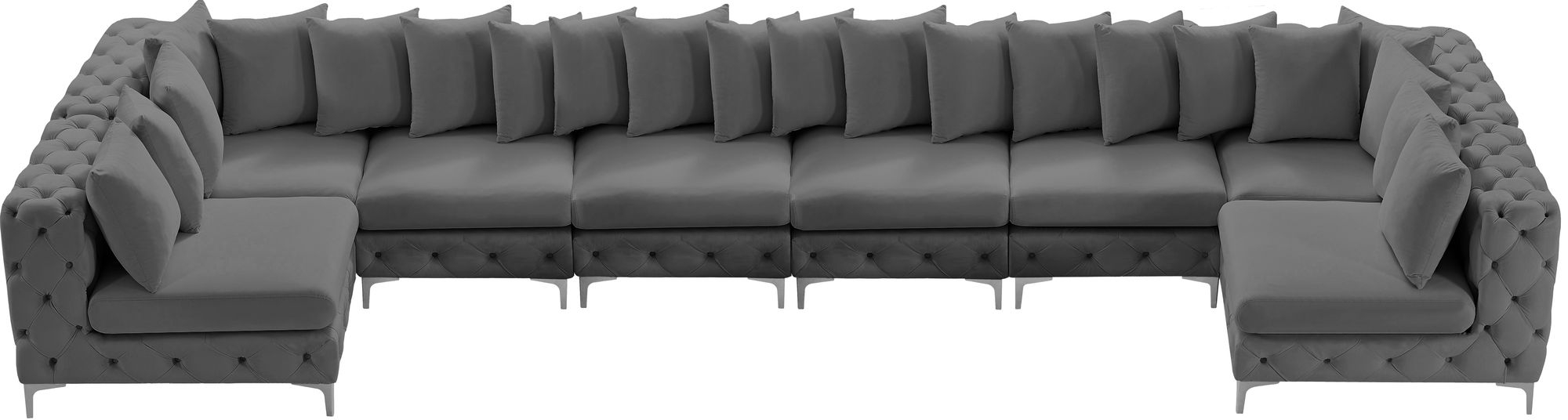 Tremblay 198" 8-Piece Velvet Modular Sectional