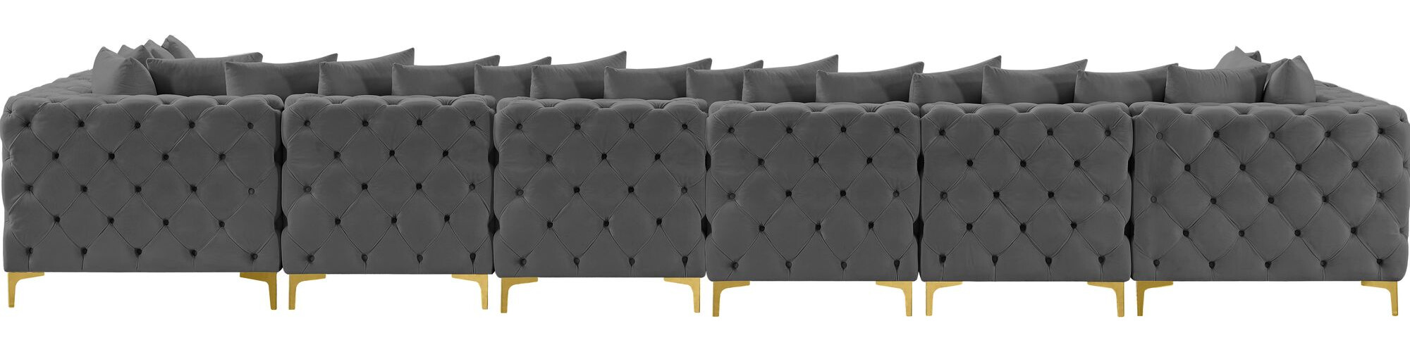 Tremblay 198" 8-Piece Velvet Modular Sectional