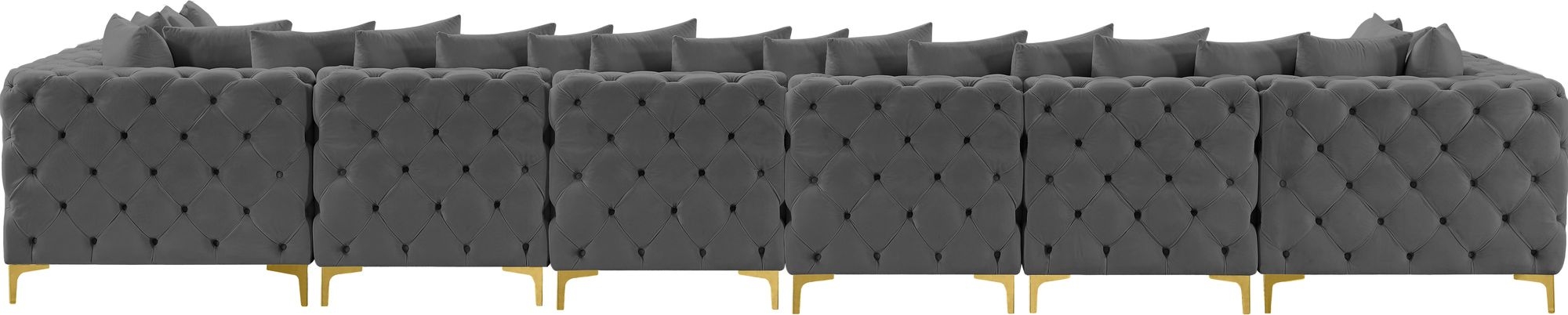 Tremblay 198" 8-Piece Velvet Modular Sectional