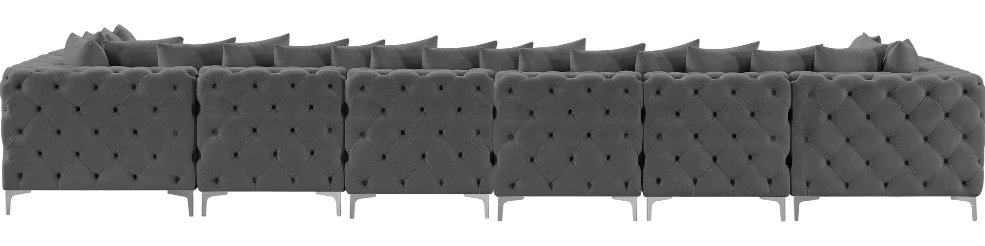 Tremblay 198" 8-Piece Velvet Modular Sectional