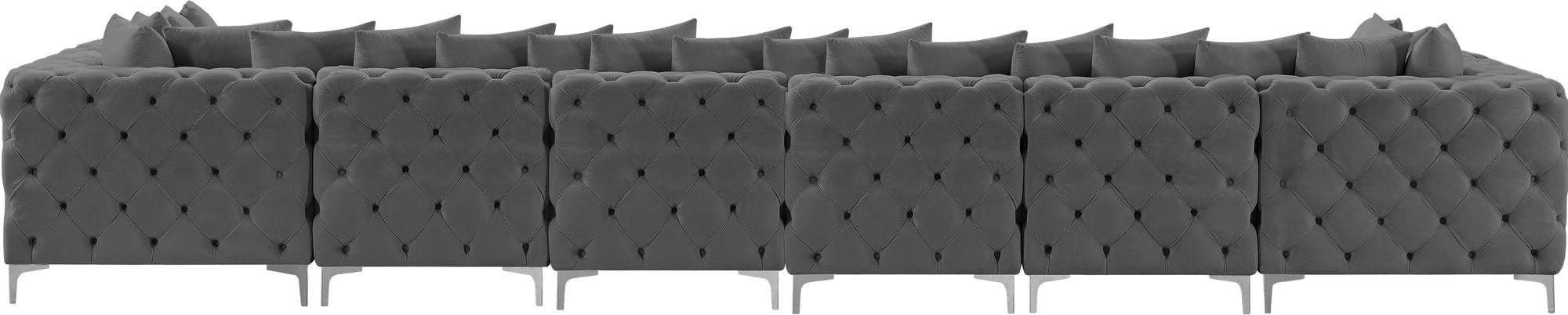 Tremblay 198" 8-Piece Velvet Modular Sectional