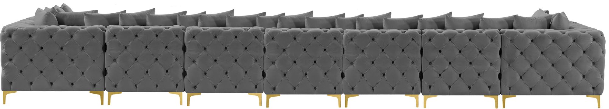 Tremblay 228" 9-Piece Velvet Modular Sectional