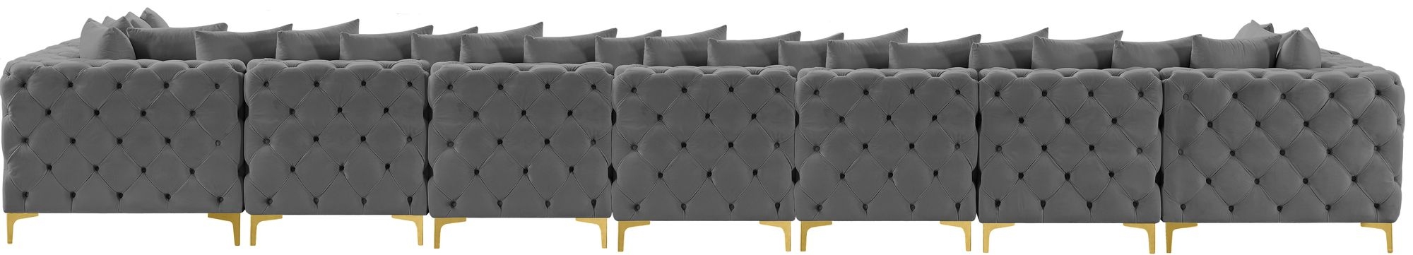 Tremblay 228" 9-Piece Velvet Modular Sectional