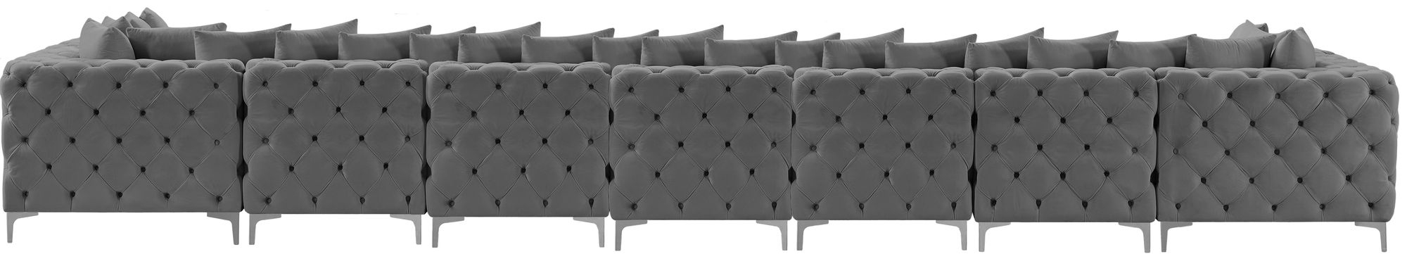 Tremblay 228" 9-Piece Velvet Modular Sectional