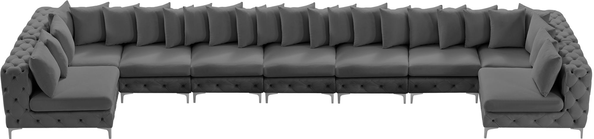 Tremblay 228" 9-Piece Velvet Modular Sectional