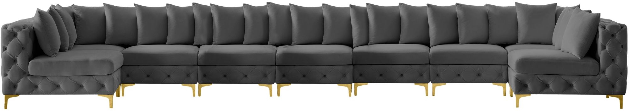 Tremblay 228" 9-Piece Velvet Modular Sectional