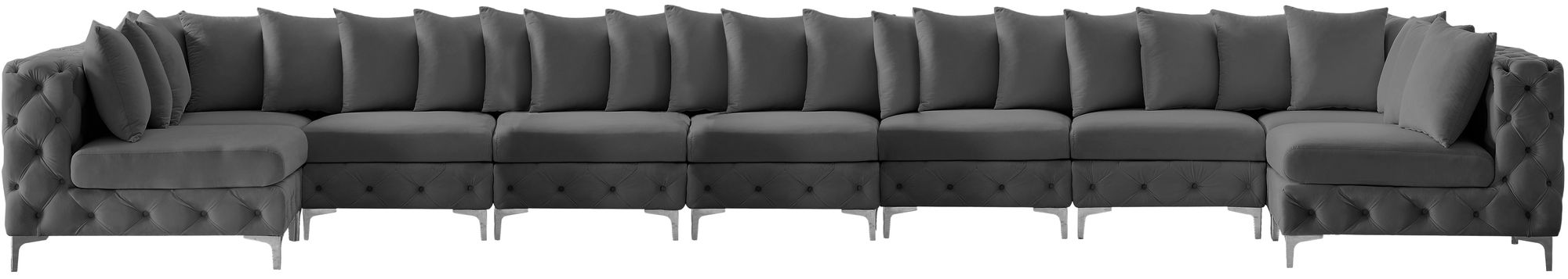 Tremblay 228" 9-Piece Velvet Modular Sectional
