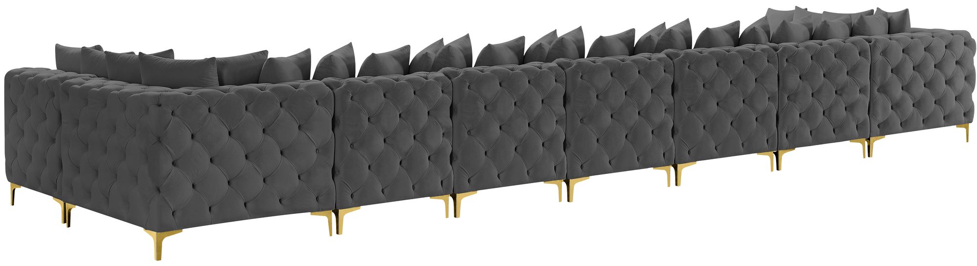 Tremblay 228" 9-Piece Velvet Modular Sectional