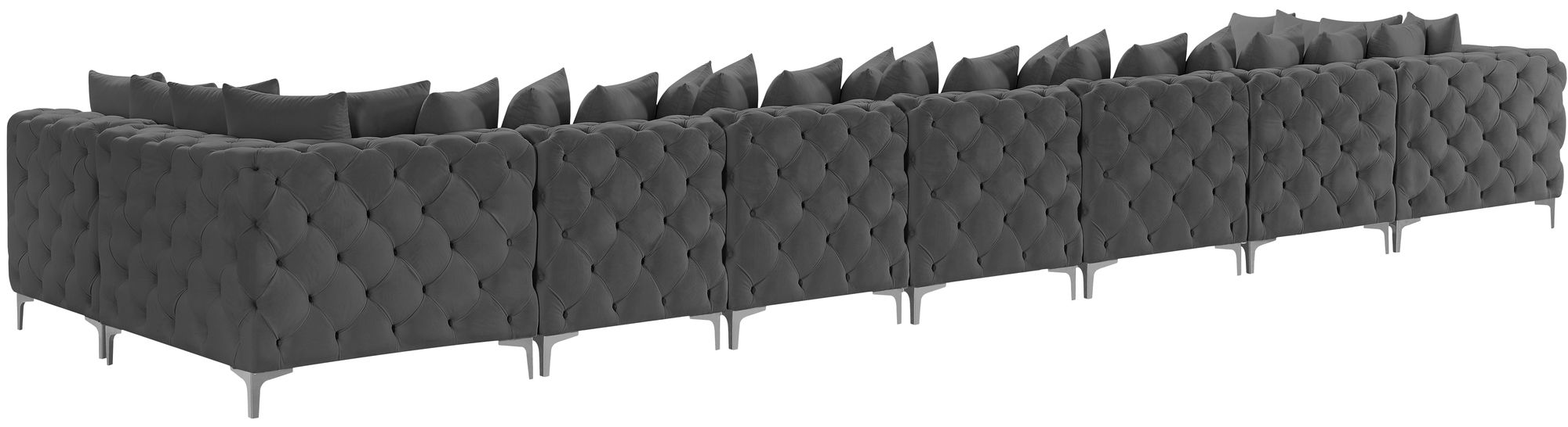 Tremblay 228" 9-Piece Velvet Modular Sectional