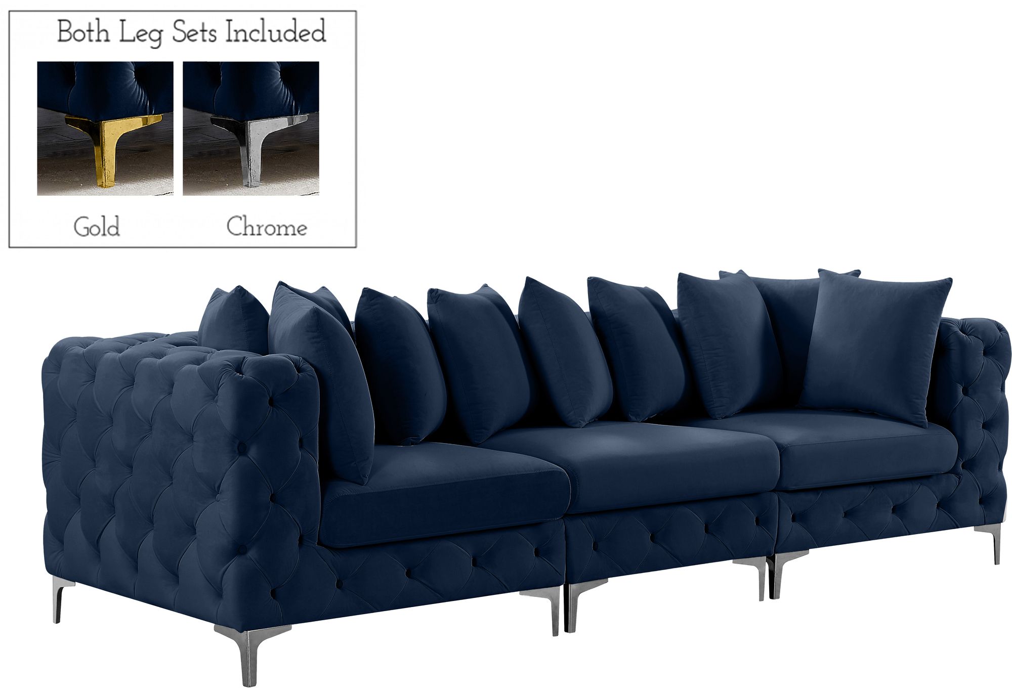 Tremblay 108" Velvet Modular Sofa