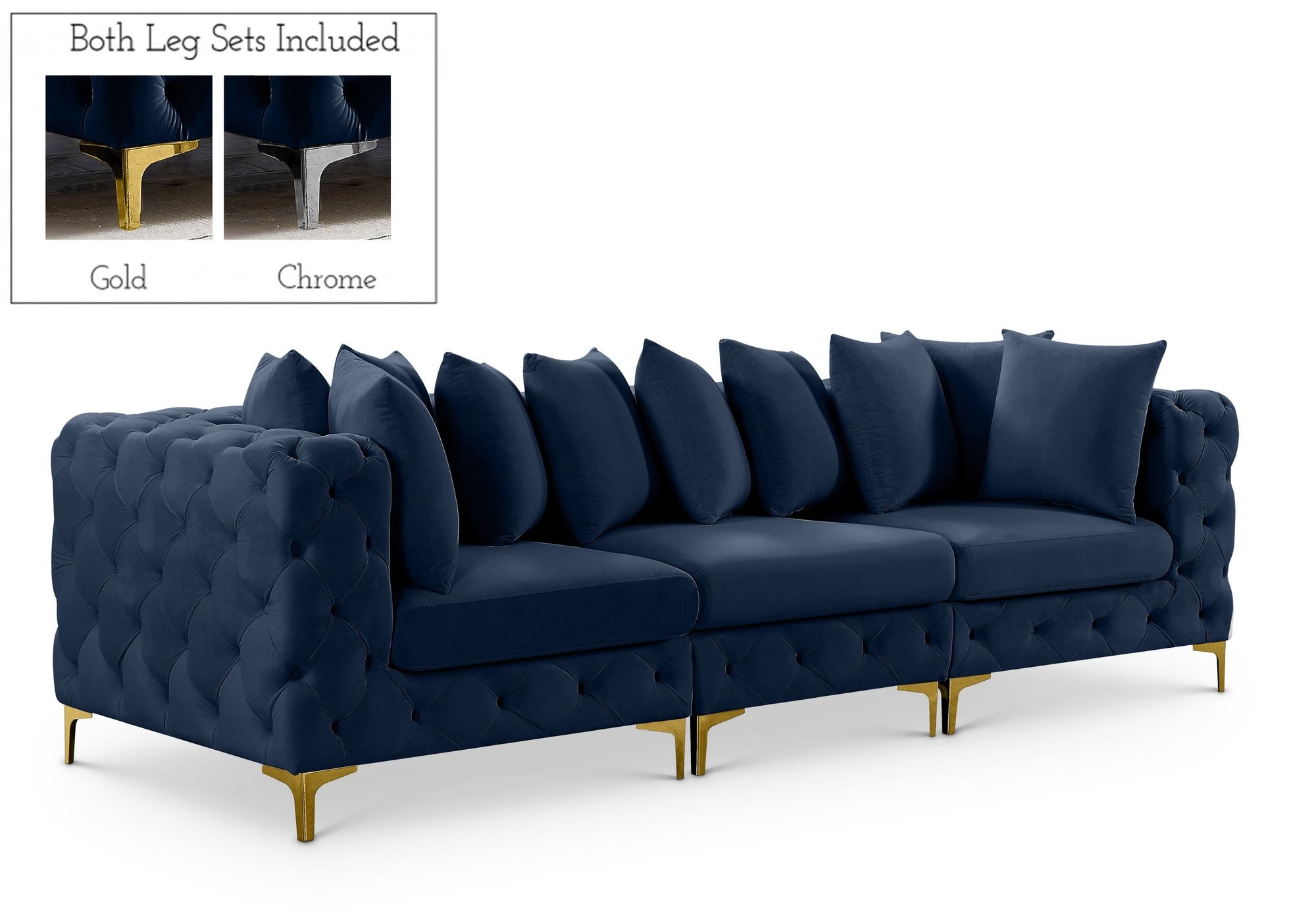 Tremblay 108" Velvet Modular Sofa