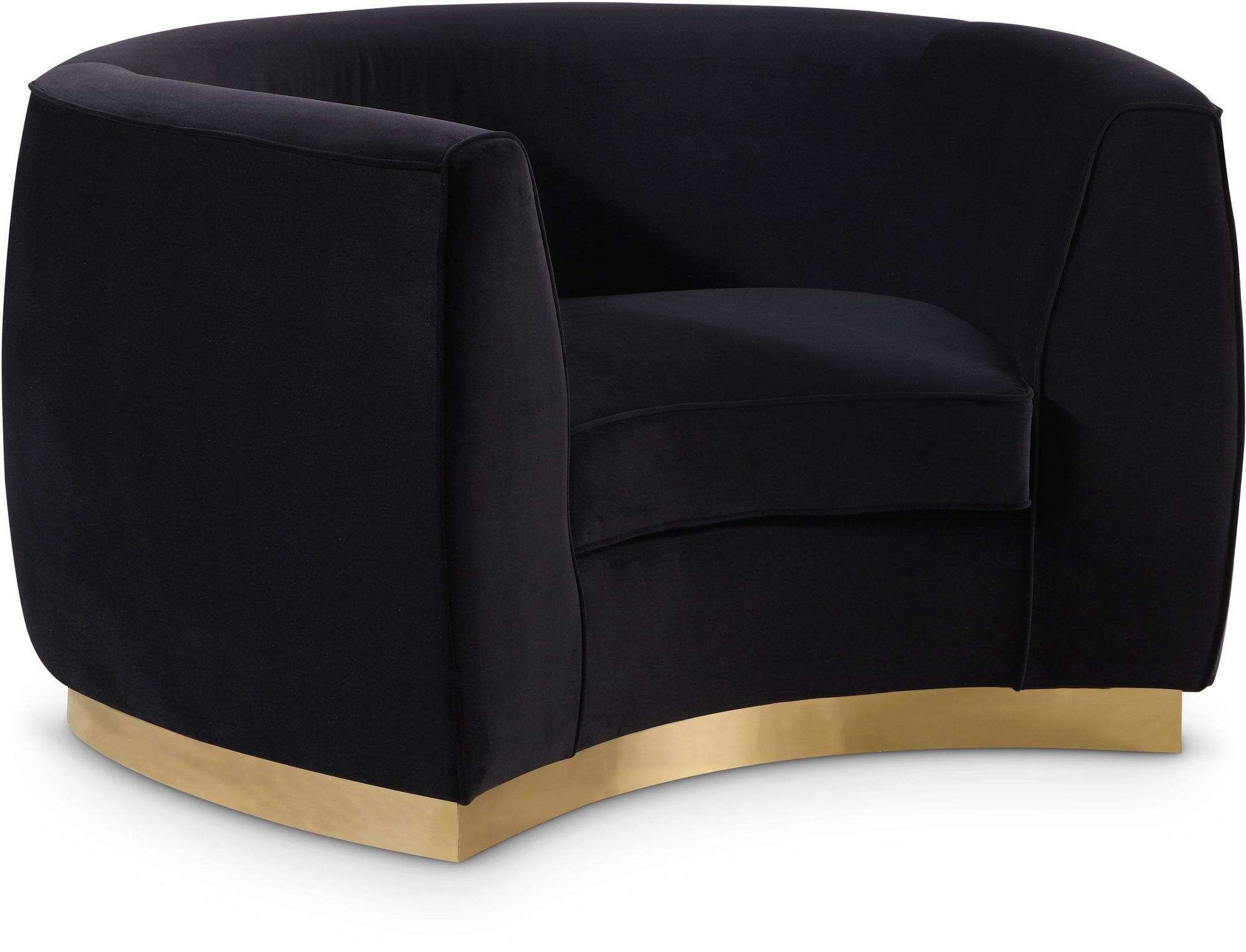 Julian Velvet Chair with Stainless Steel Base
