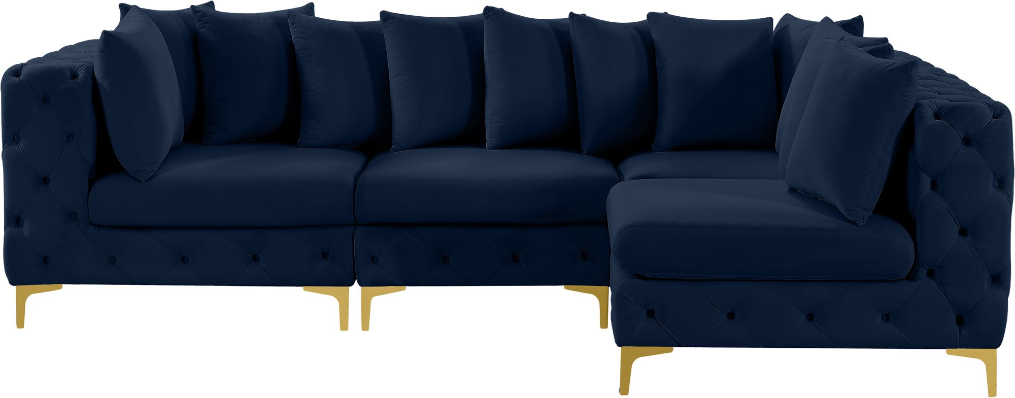 Tremblay 108" 4-Piece Velvet Modular Sectional