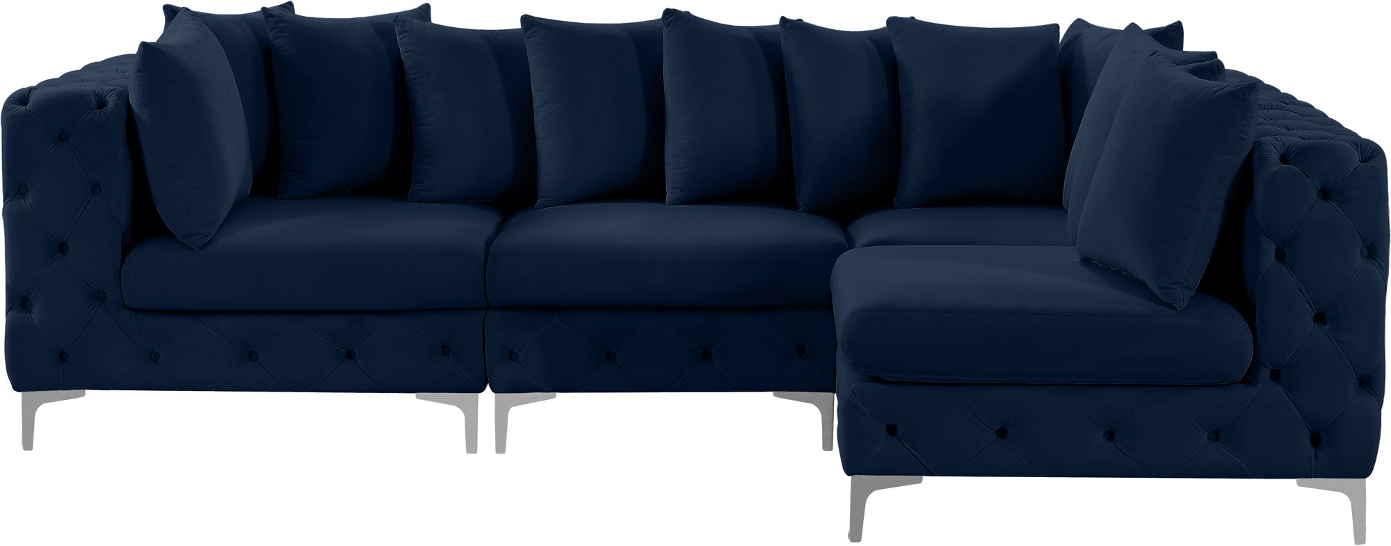 Tremblay 108" 4-Piece Velvet Modular Sectional