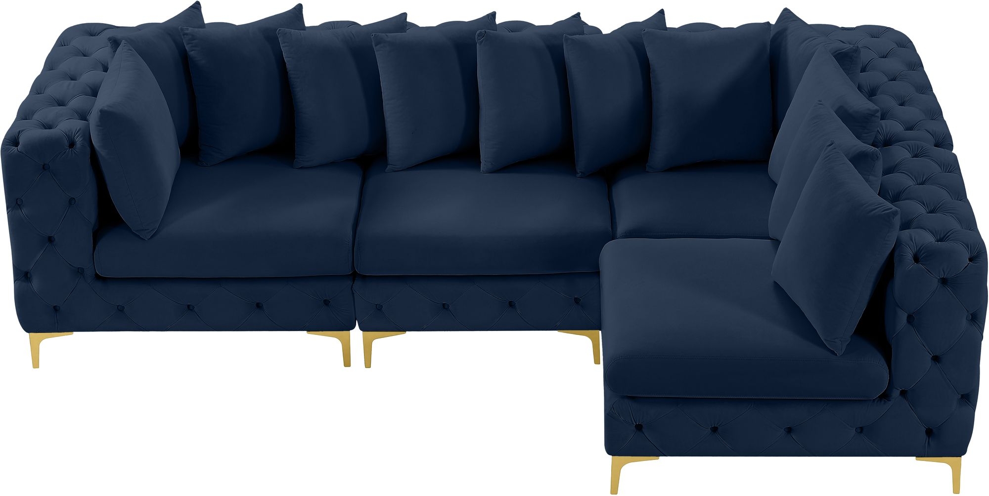 Tremblay 108" 4-Piece Velvet Modular Sectional