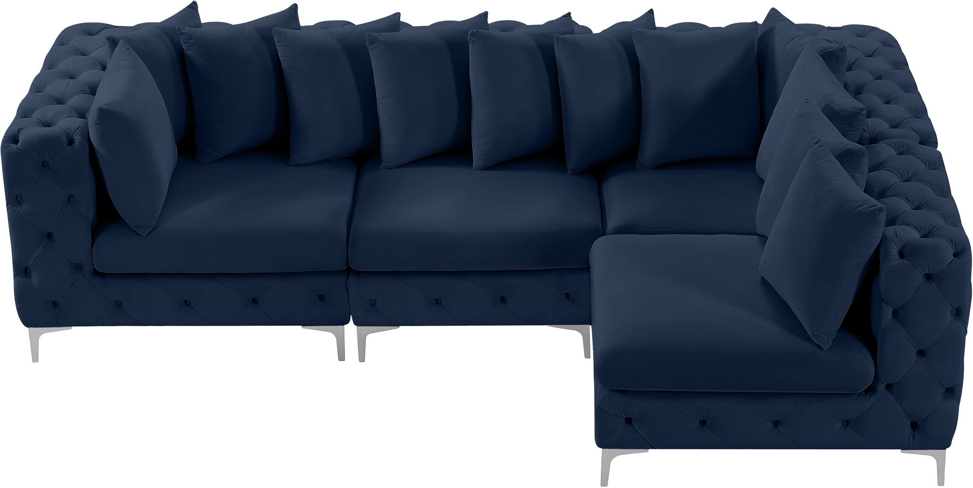 Tremblay 108" 4-Piece Velvet Modular Sectional