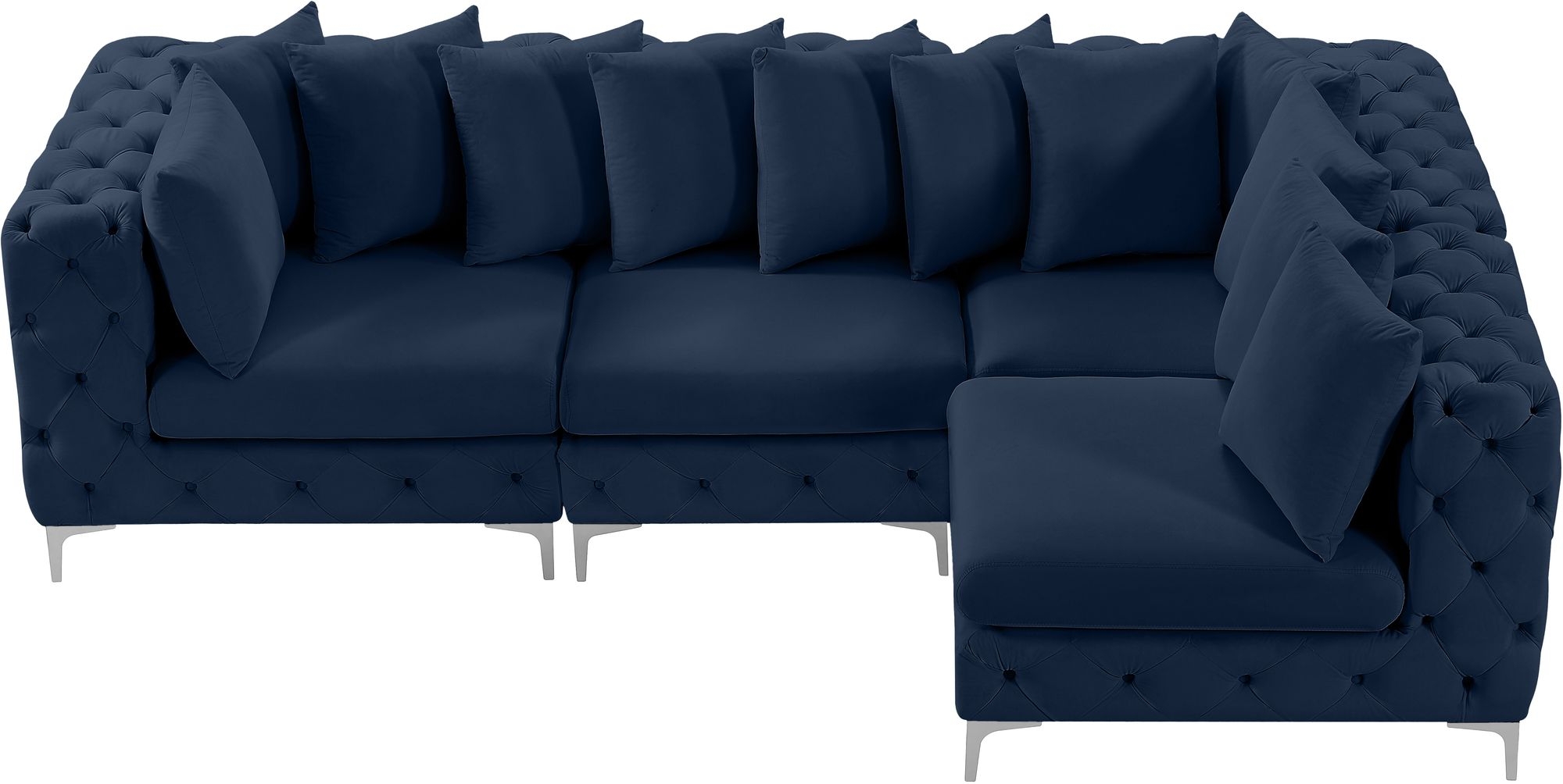 Tremblay 108" 4-Piece Velvet Modular Sectional
