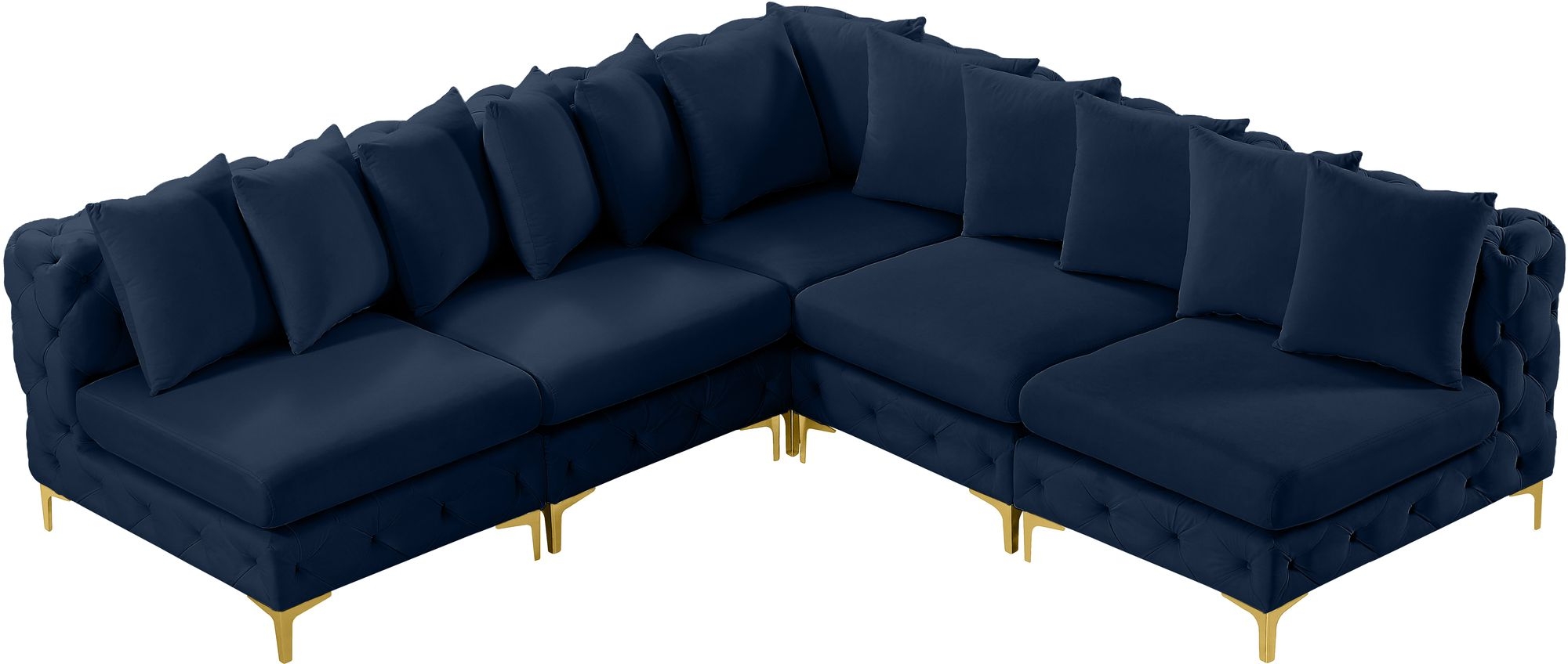 Tremblay 99" 5-Piece Velvet Modular Sectional