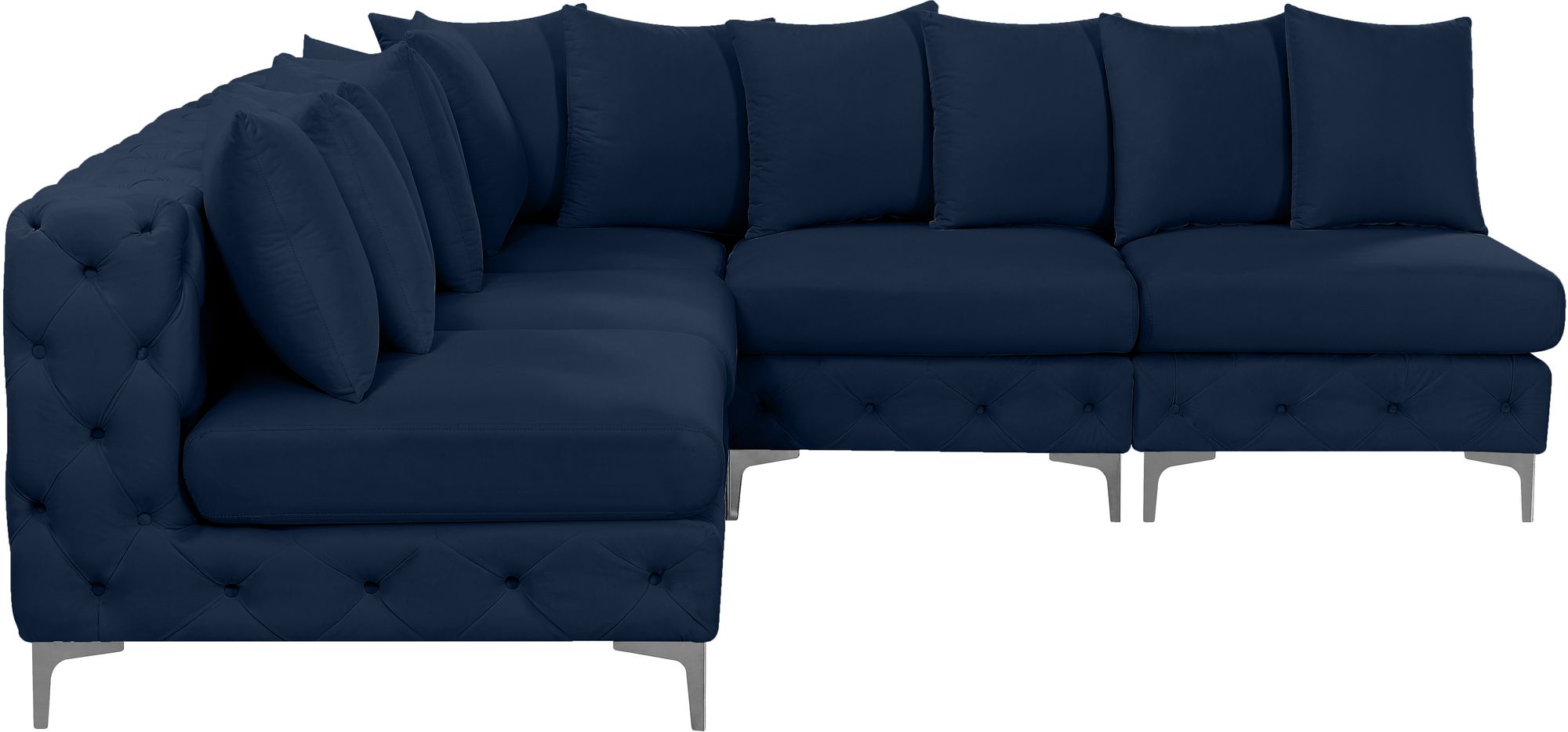 Tremblay 99" 5-Piece Velvet Modular Sectional