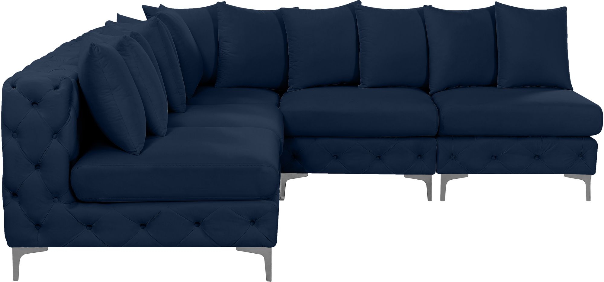 Tremblay 99" 5-Piece Velvet Modular Sectional