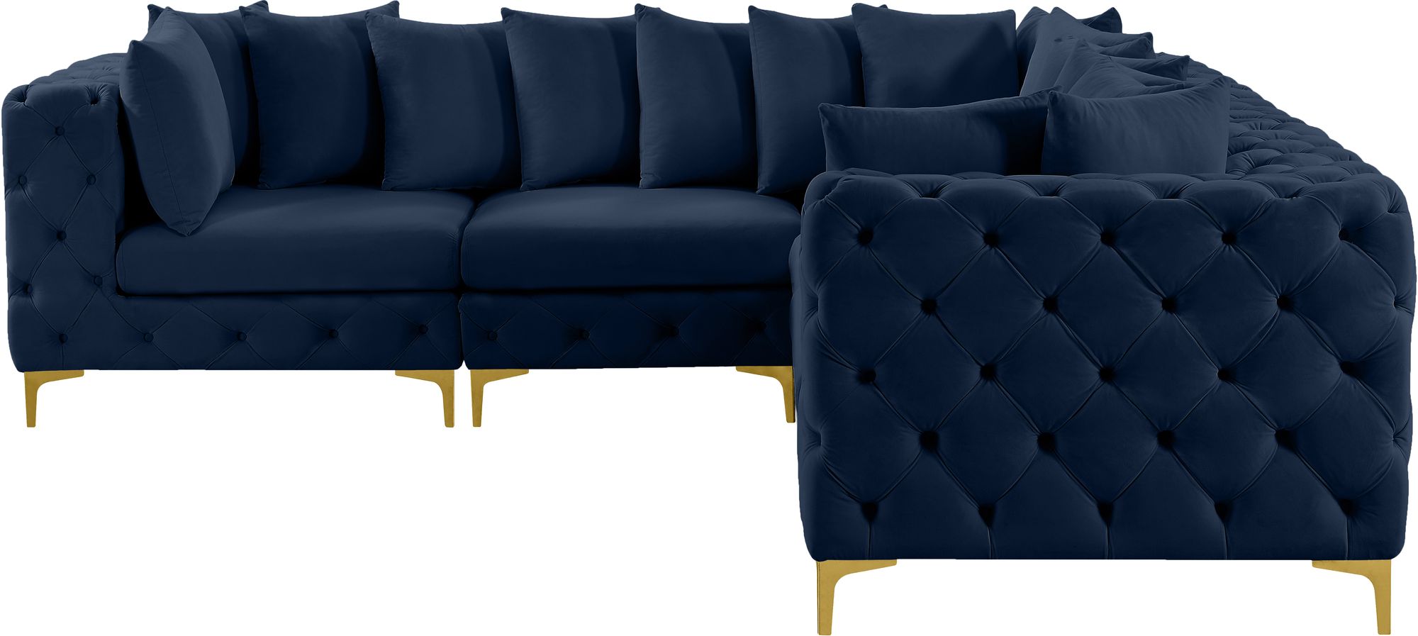 Tremblay 108" 5-Piece Velvet Modular Corner Sectional