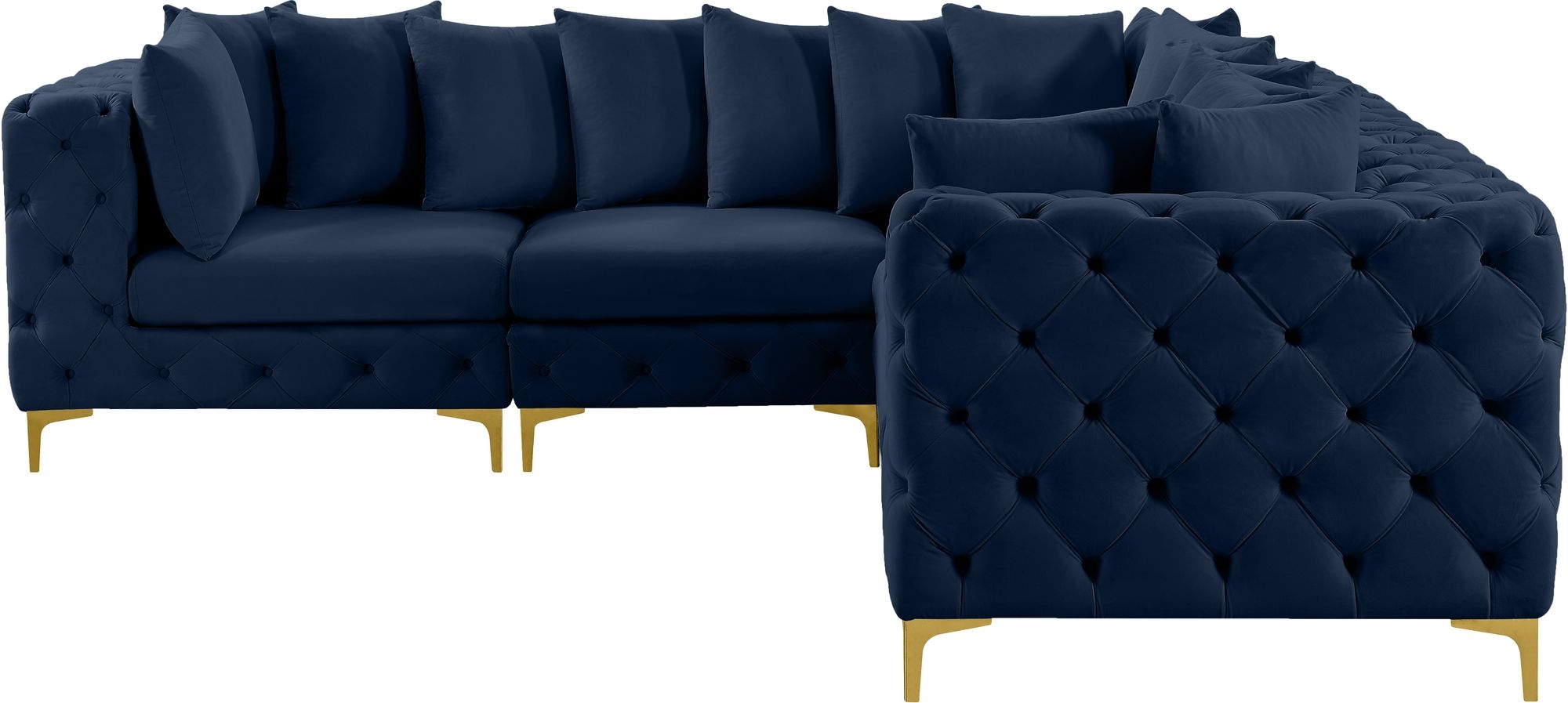 Tremblay 108" 5-Piece Velvet Modular Corner Sectional