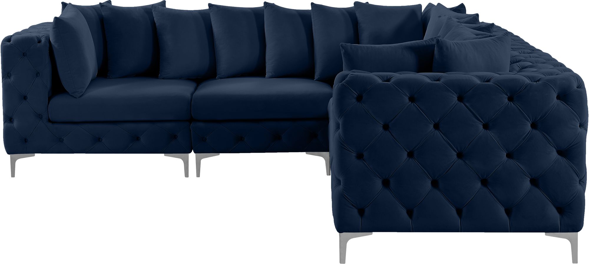 Tremblay 108" 5-Piece Velvet Modular Corner Sectional