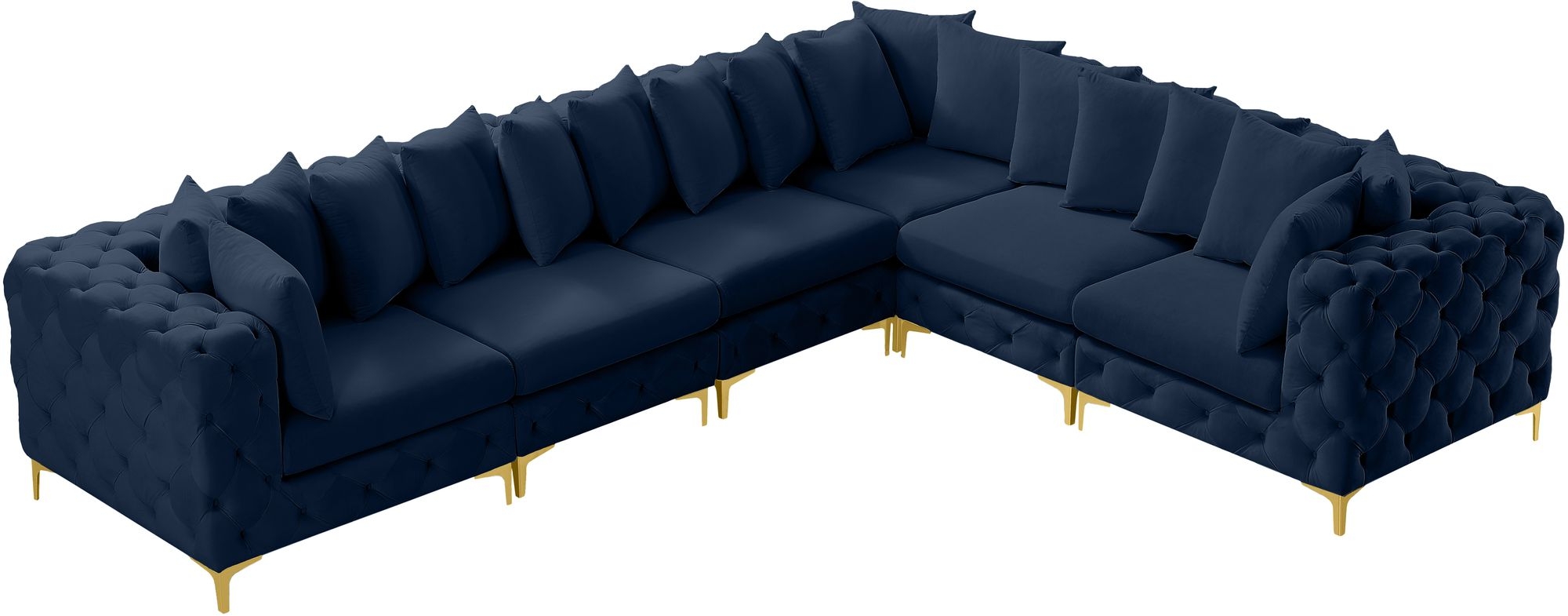 Tremblay 138" 6-Piece Velvet Modular Sectional