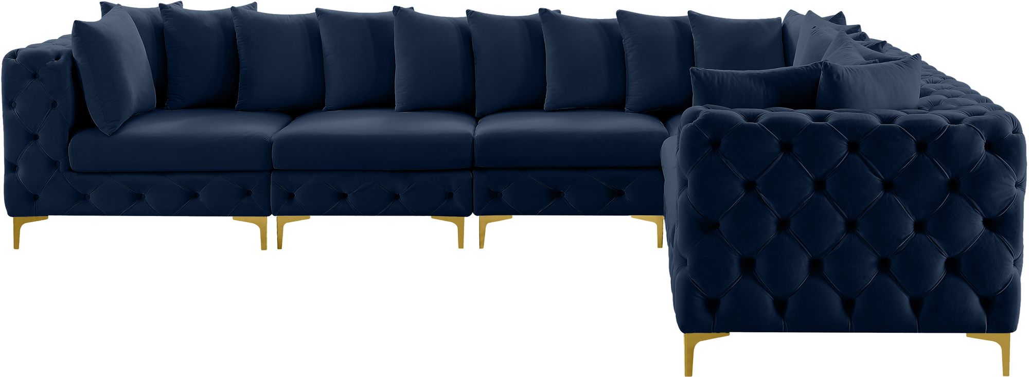 Tremblay 138" 6-Piece Velvet Modular Sectional