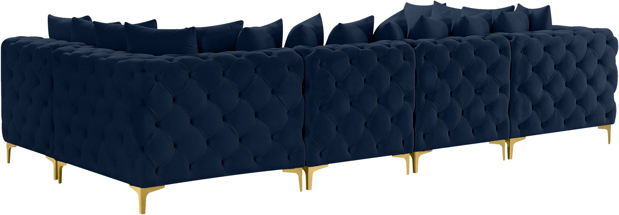 Tremblay 138" 6-Piece Velvet Modular U-Shape Sectional
