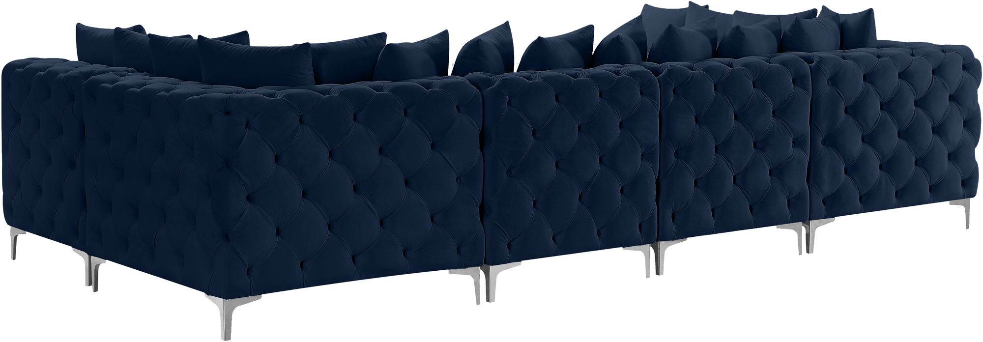 Tremblay 138" 6-Piece Velvet Modular U-Shape Sectional