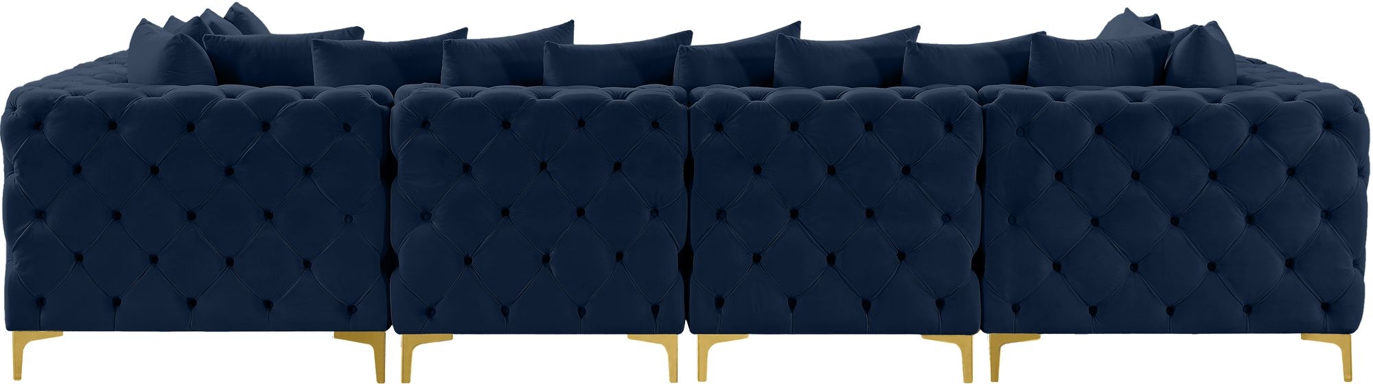 Tremblay 138" 6-Piece Velvet Modular U-Shape Sectional