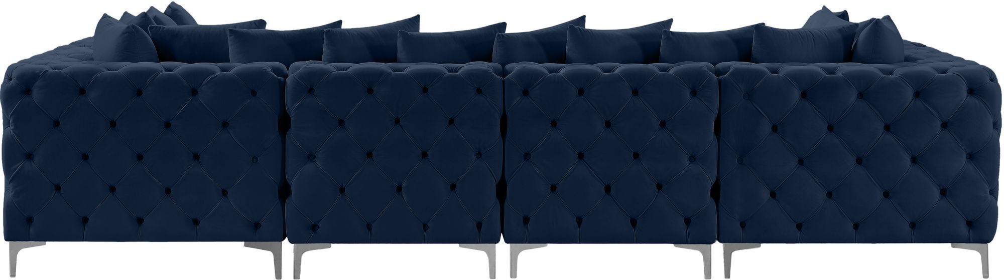 Tremblay 138" 6-Piece Velvet Modular U-Shape Sectional