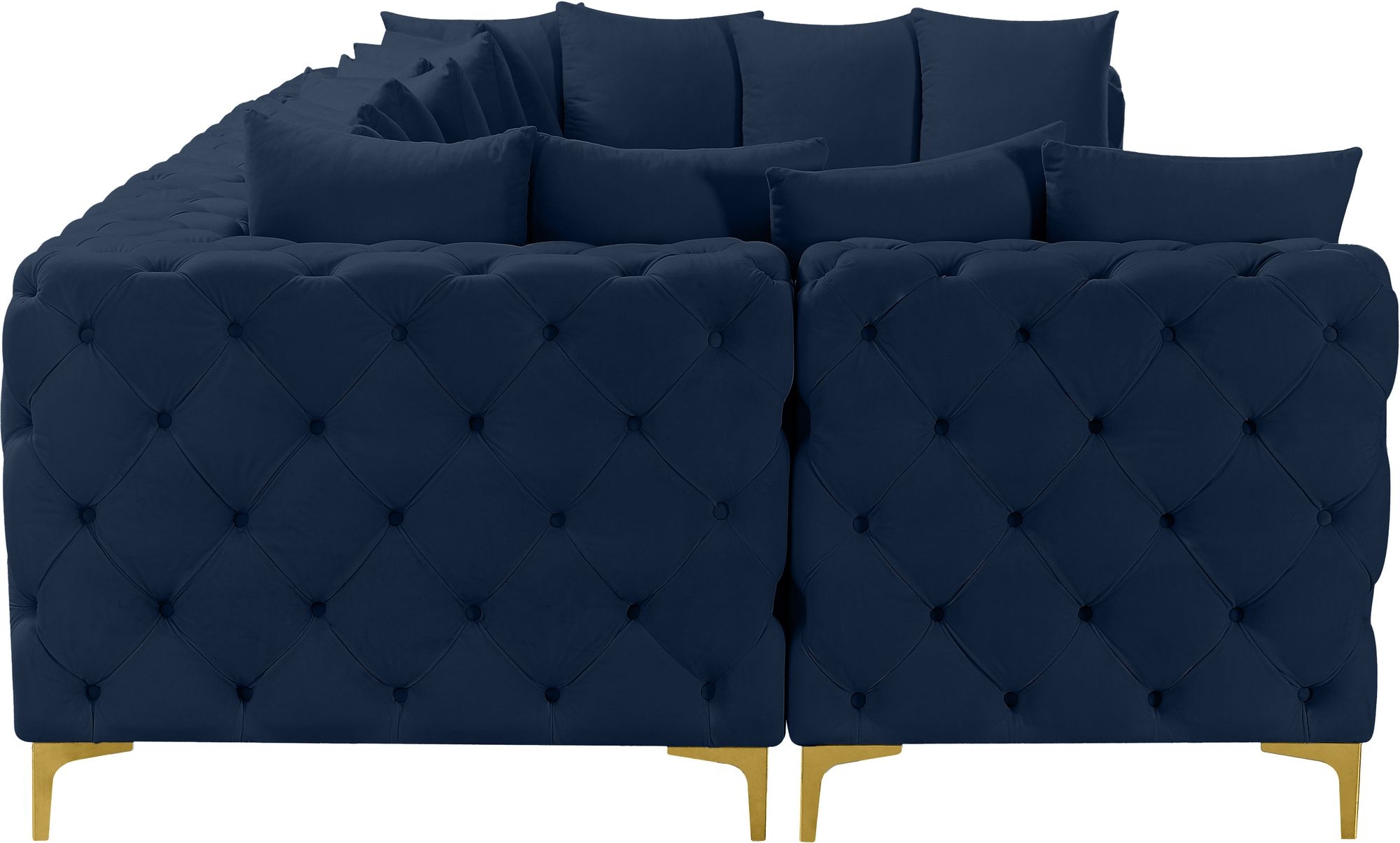 Tremblay 138" 6-Piece Velvet Modular U-Shape Sectional