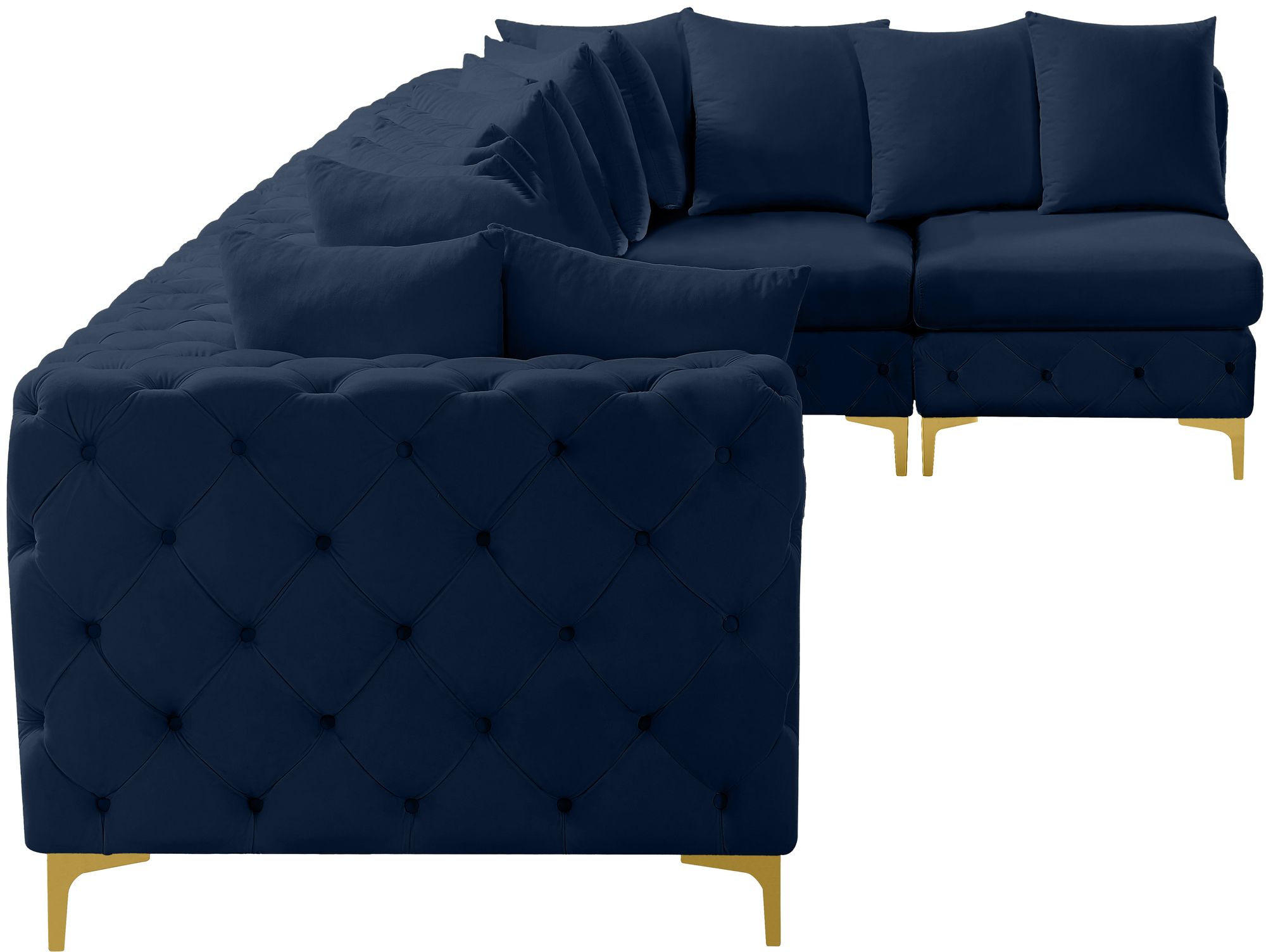 Tremblay 168" 6-Piece Velvet Modular Sectional