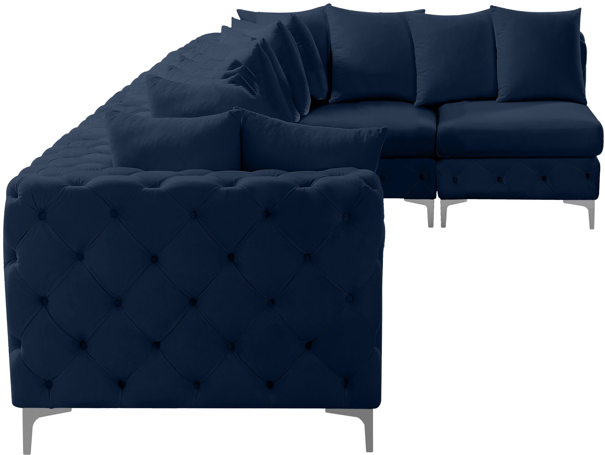 Tremblay 168" 6-Piece Velvet Modular Sectional