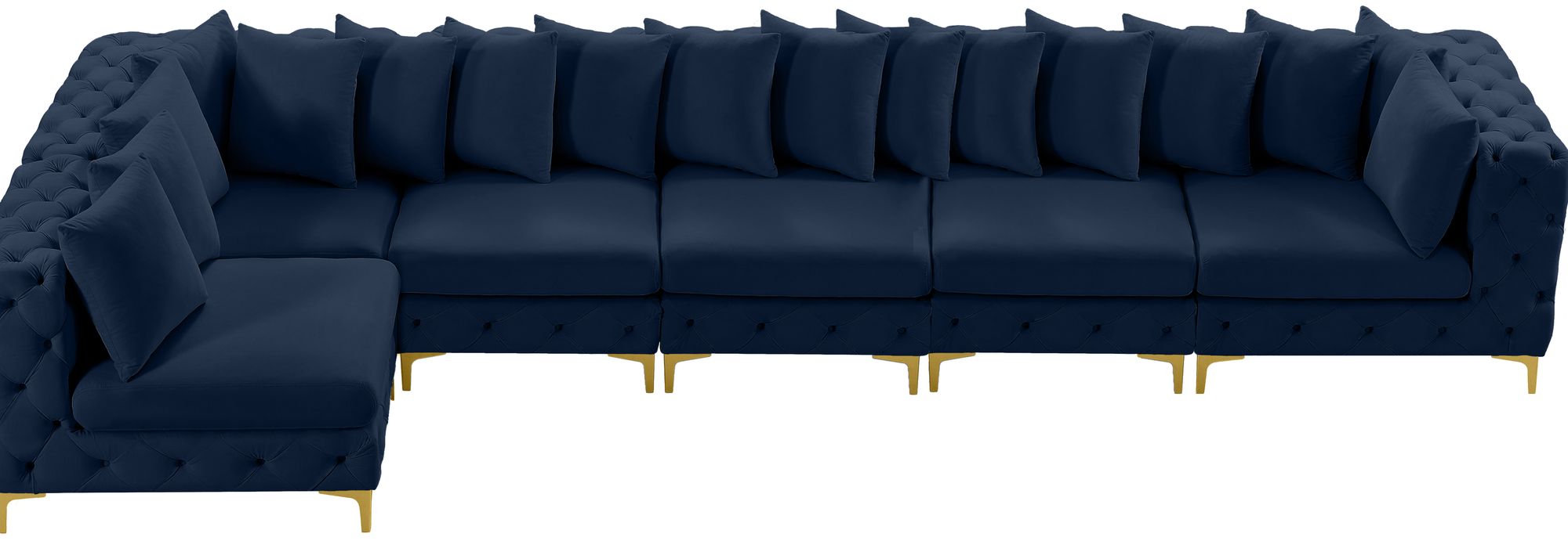 Tremblay 168" 6-Piece Velvet Modular Sectional