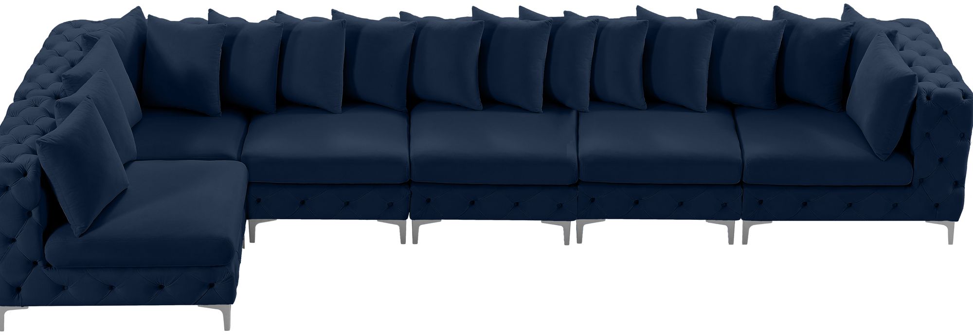 Tremblay 168" 6-Piece Velvet Modular Sectional