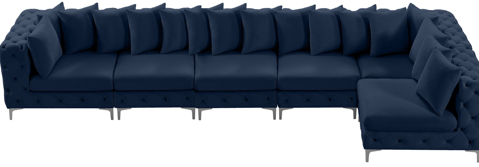 Tremblay 168" 6-Piece Velvet Modular Sectional