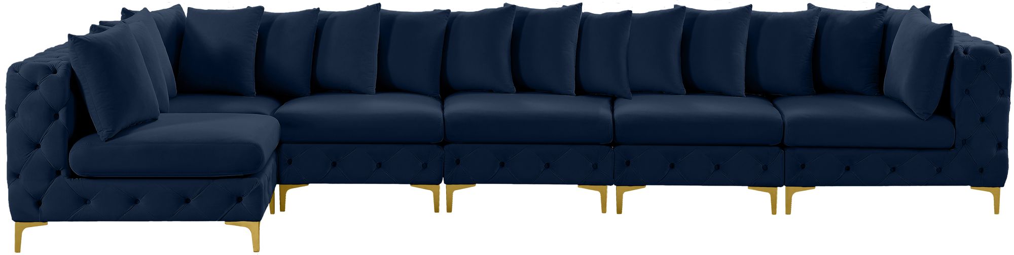 Tremblay 168" 6-Piece Velvet Modular Sectional