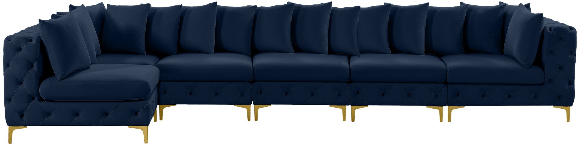 Tremblay 168" 6-Piece Velvet Modular Sectional