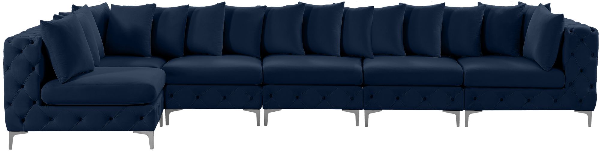 Tremblay 168" 6-Piece Velvet Modular Sectional