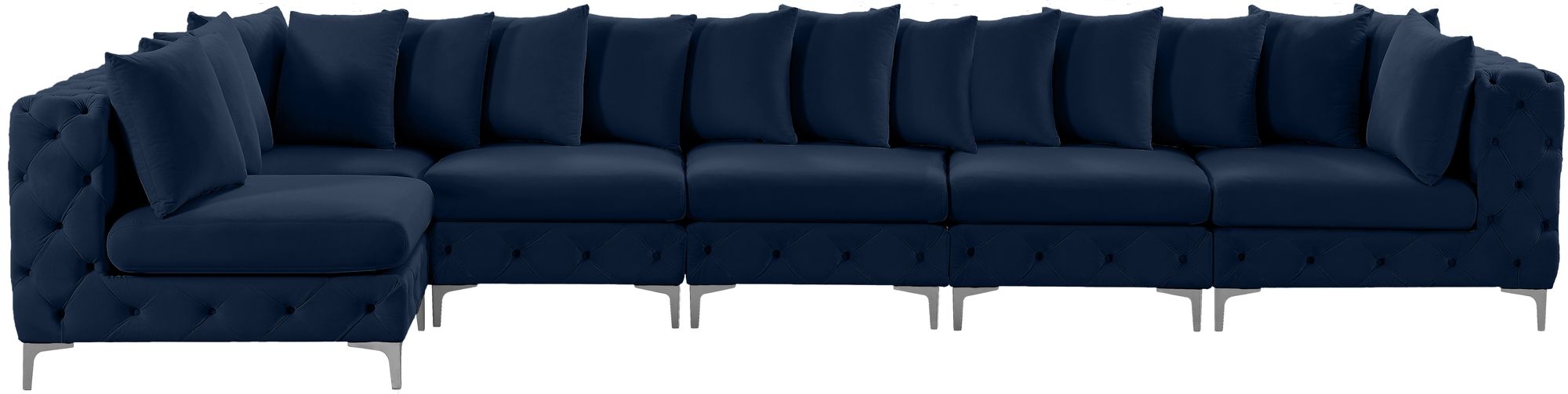 Tremblay 168" 6-Piece Velvet Modular Sectional