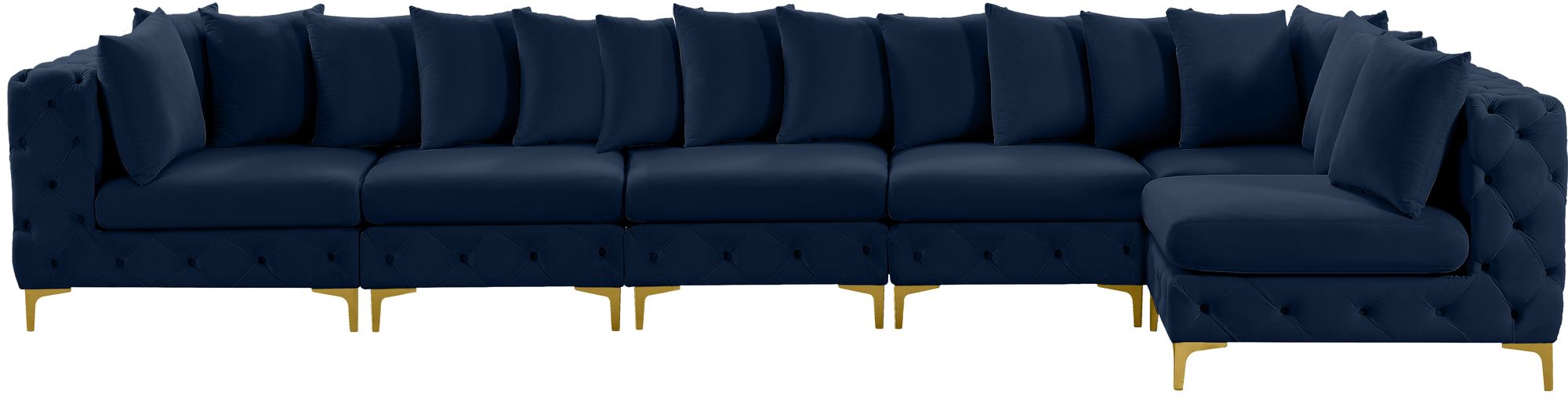 Tremblay 168" 6-Piece Velvet Modular Sectional