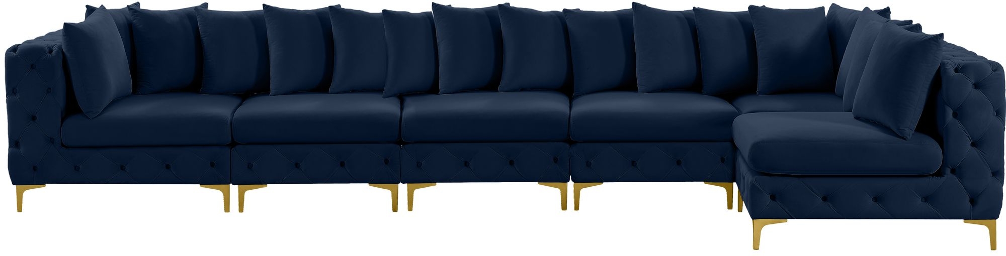 Tremblay 168" 6-Piece Velvet Modular Sectional