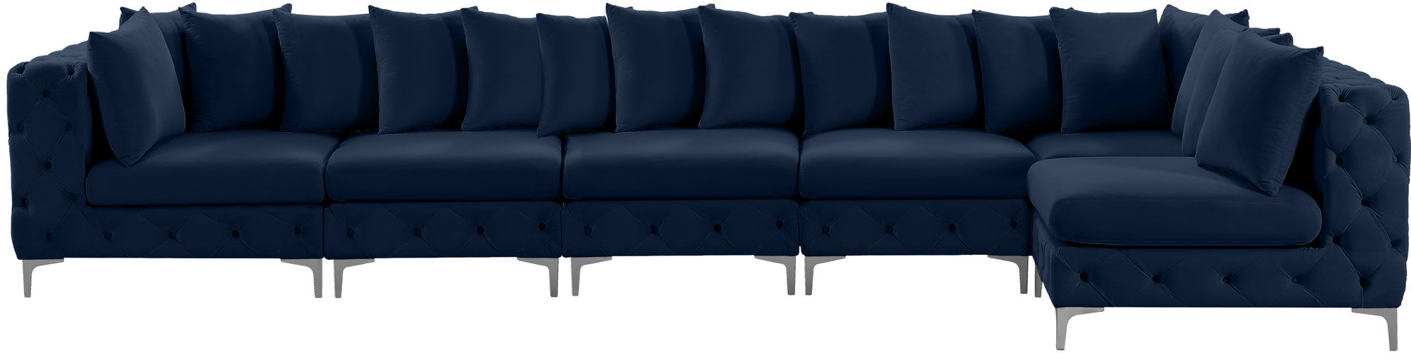 Tremblay 168" 6-Piece Velvet Modular Sectional