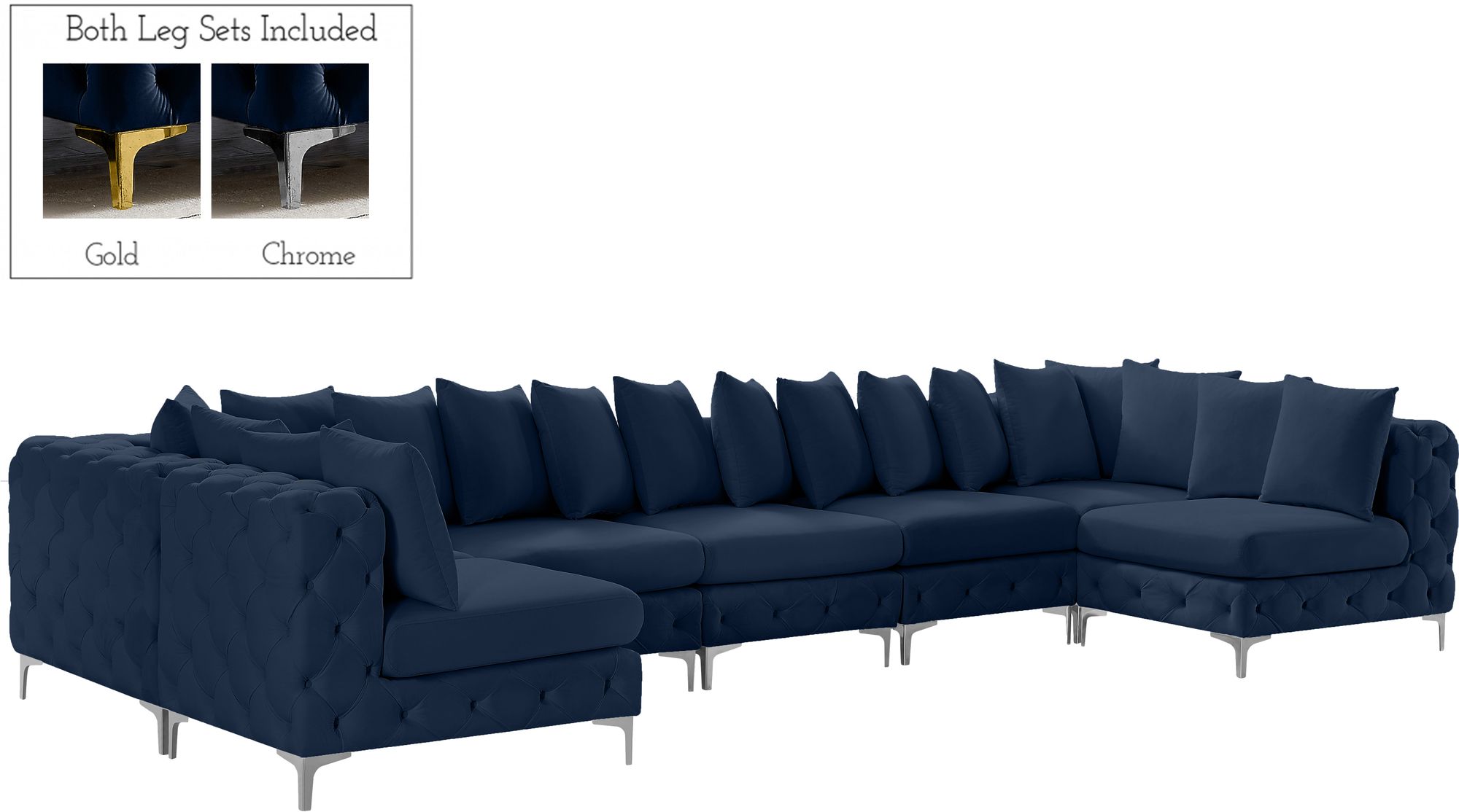 Tremblay 168" 7-Piece Velvet Modular Sectional