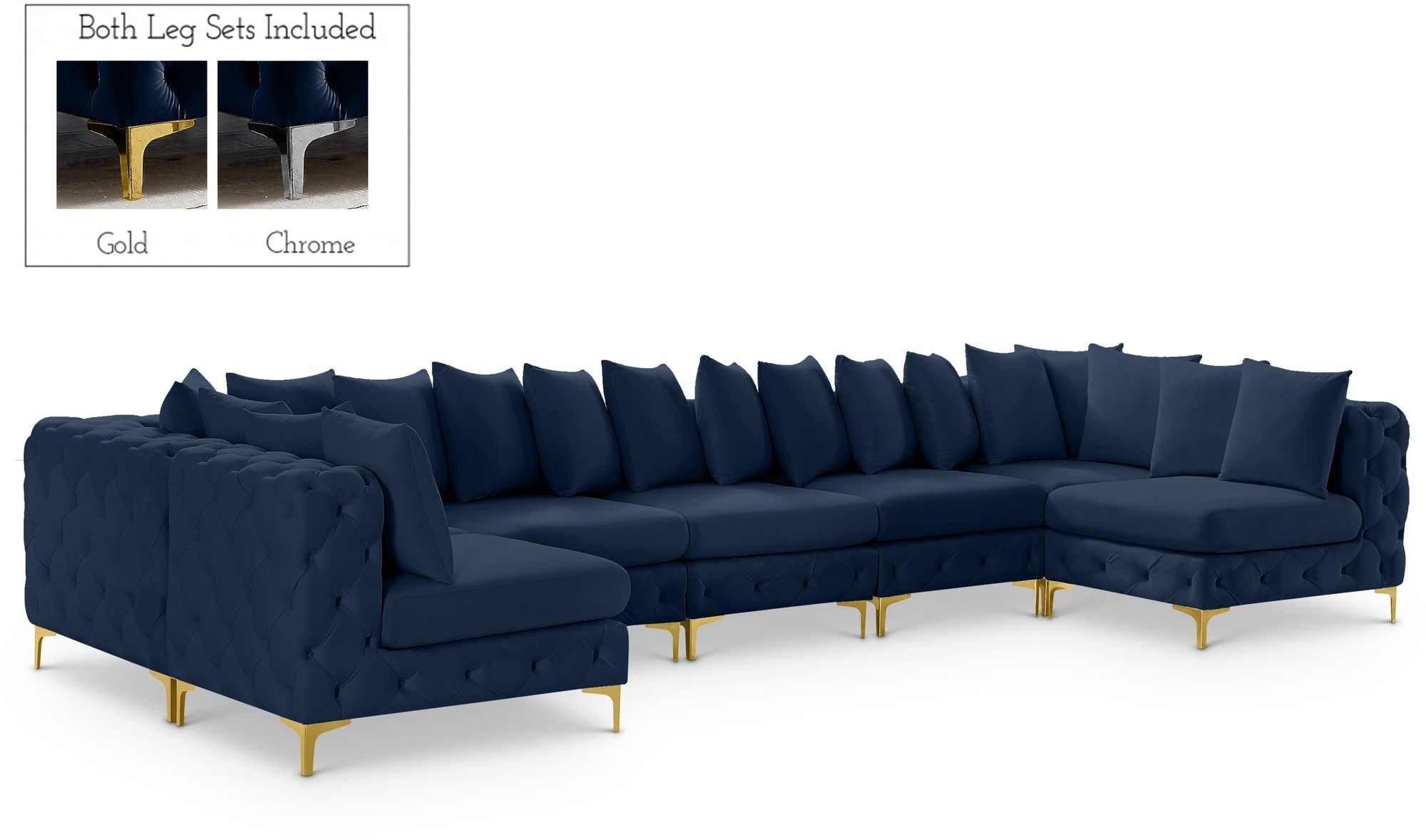 Tremblay 168" 7-Piece Velvet Modular Sectional