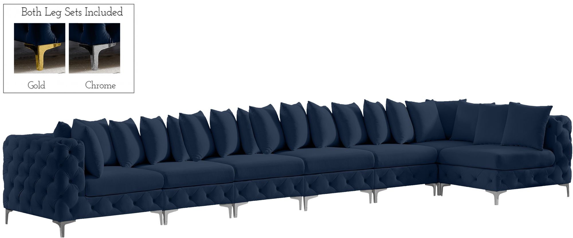 Tremblay 198" 7-Piece Velvet Modular Sectional